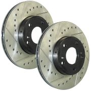 StopTech 127.42035 Front Drilled & Slotted Rotors 91-94 Nissan Sentra 1.6L