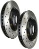 StopTech 128.42050 Front Cross Drilled Rotors 6/89-96 Nissan 300ZX Turbo