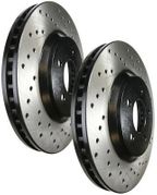 StopTech 128.42061 Front Cross Drilled Rotors 98-99 Nissan 200SX