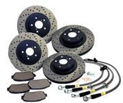 StopTech 979.42001 Stage 2 Cross-Drilled Brake Kit 04 Infiniti G35