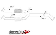 TANABE T50146 Down Pipe Nissan GTR R35