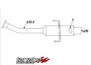 Tanabe T80148A Concept G Cat-Back Exhaust System 10-10 Honda Insight