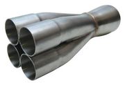 Vibrant 10317 4-1 Stainless Steel Merge Collectors - 2.25" Inlet ID, 4" Merge Outlet OD