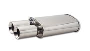 Vibrant 1047 Streetpower Oval Muffler w/ Dual 3.5" Round Tips - 3" Inlet