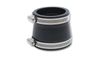 Vibrant 12710 2-1/4" ID x 3" ID x 3" Long Non Reinforced Silicone Reducer - Black