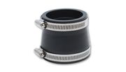 Vibrant 12711 2-1/2" ID x 3" ID x 3" Long Non Reinforced Silicone Reducer - Black