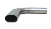 Vibrant 13191 3" Oval Nominal T304 Stainless Steel 90 Degree Mandrel Bend, 6" x 6" Leg