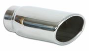 Vibrant 1406 4-1/2" Stainless Steel Oval Single Wall w/ Angle Cut Tip