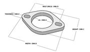 Vibrant 1474S 2-Bolt Stainless Steel Flange - 2.75" I.D. - Single Flange