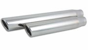 Vibrant 1578 3.5" Round Stainless Steel Tip w/ Slash Cut - 3" Inlet, 11" Long