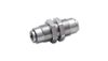Vibrant 16204 1/4" (6mm) Nickel Plated Brass 2-Sided Firewall Connector
