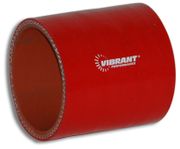 Vibrant 2700R 4 Ply Silicone Sleeve - 1" I.D. x 3" Long - Red