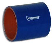 Vibrant 2714B 4 Ply Silicone Sleeve - 3" I.D. x 3" Long - Blue