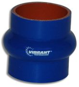 Vibrant 2729B 4 Ply Silicone Hump Hose Connector - 1.5" I.D. x 3" Long - Blue