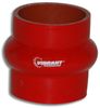 Vibrant 2730R 4 Ply Silicone Hump Hose Connector - 2" I.D. x 3" Long - Red