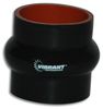 Vibrant 2731 4 Ply Silicone Hump Hose Connector - 2.25" I.D. x 3" Long - Black