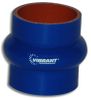 Vibrant 2736B 4 Ply Silicone Hump Hose Connector - 4" I.D. x 3" Long - Blue