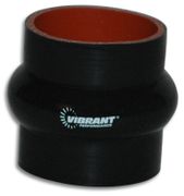 Vibrant 2737 4 Ply Silicone Hump Hose Connector - 3.25" I.D. x 3" Long - Black