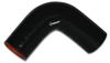 Vibrant 2742 4 Ply 90 Degree Elbow Connector - 2.5" I.D. x 8" Leg Length - Black
