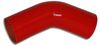 Vibrant 2754R 4 Ply 45 Degree Elbow Connector - 3" I.D. x 6" Leg Length - Red