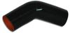 Vibrant 2758 4 Ply 45 Degree Elbow Connector - 4.5" I.D. x 6" Leg Length - Black