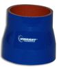 Vibrant 2776B 4 Ply Silicone Straight Transition Connector - 3.5" x 4" x 3" Long - Blue