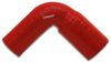 Vibrant 2783R 4 Ply Silicone 90 Degree Transition Elbow - 2.75" ID x 3" ID x 8" Leg Length - Red