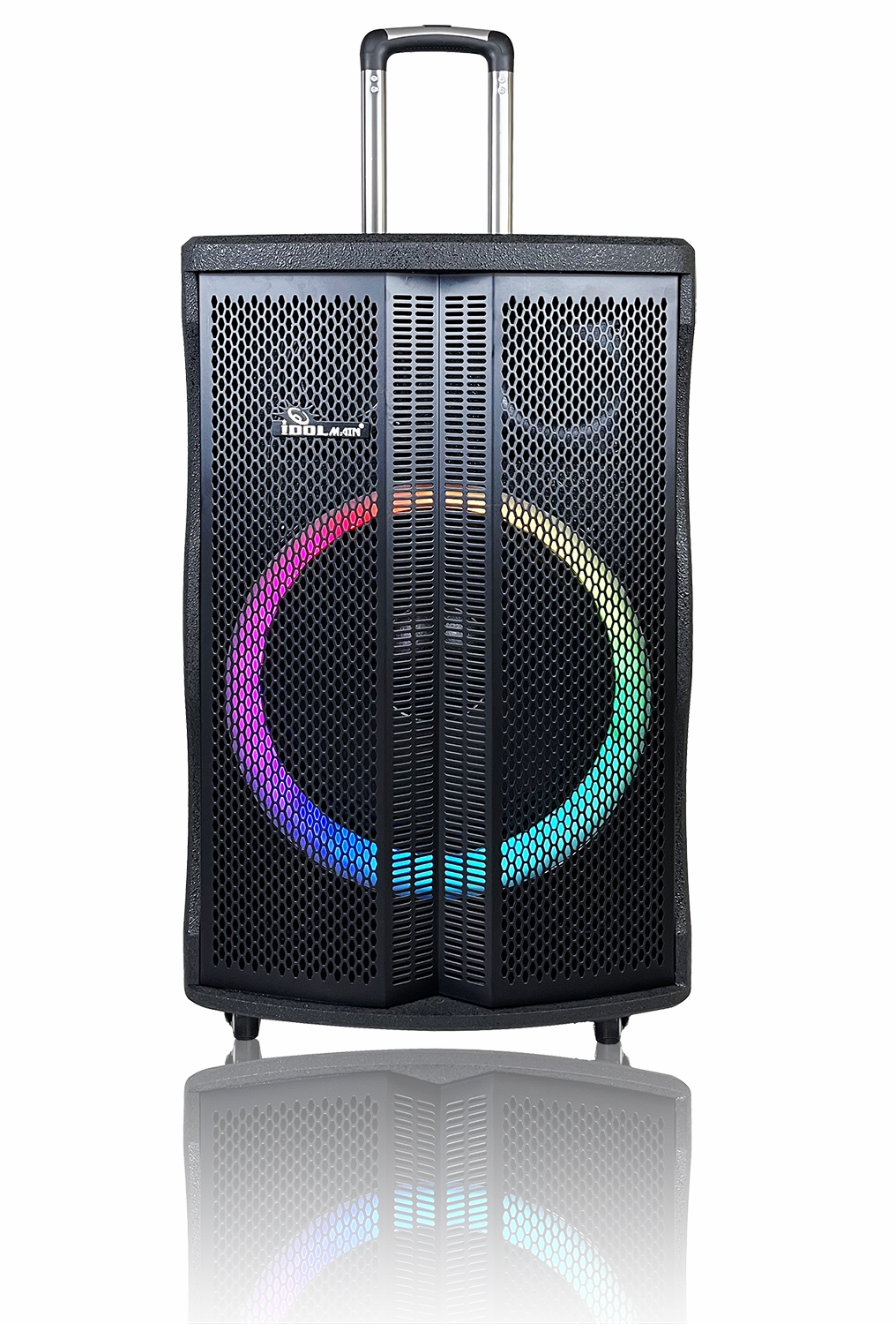 IDOLmain IPS-DJ09 Professional Bluetooth Portable Rechargeable Party Speaker With Dual Wireless Microphones, Vocal Cancellation, Voice Changer, Indoor| Outdoor Effects 