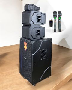 IDOLmain IPS-DJ13 Rechargeable Professional PA Array Stacked Tower Design Speaker System with Bluetooth, Livestreaming, 2 Wireless Handheld Microphones <B><font color=" ORANGE">New  </font></B>  