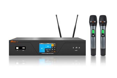 IDOlpro IP-300 7000W Touch Screen Monitor Professional Digital Amplifier Equipped With Dual Wireless Microphones, DSP Sound Professor, Optical/HDMI/Bluetooth/Sub Output   