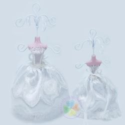 White Dress Jewelry Organizer Stand DA655W 