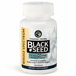 Amazing Herbs, Black Seed Fenuzyme Bronc Care, 60 Capsules