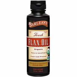 Barlean's Organic Oils, Flax Oil Liquid, Organic, 8 oz