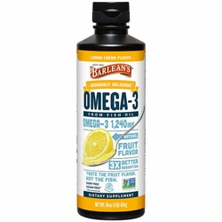 Barlean's Organic Oils, Omega-3 Fish Oil Liquid Supplement - Lemon Creme, 16 oz