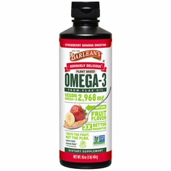 Barlean's Organic Oils, Omega-3 Flax Oil Liquid Supplement - Strawberry Banana Smoothie, 16 oz Barlean's Organic Oils, Omega-3 Flax Oil Liquid Supplement - Strawberry Banana Smoothie, 16 oz