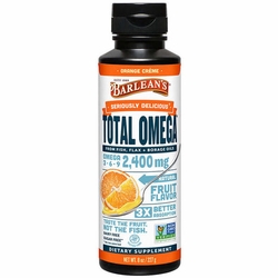 Barlean's Organic Oils, Total Omega 3-6-9 Liquid Supplement - Orange Cream, 8 oz