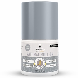 Bee & You, Natural Roll-On Deodorant for Men, Fresh Active, 1.7 oz
