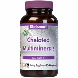 Bluebonnet Nutrition, Albion High Potency Chelated Multiminerals, With Iron, 120 Caplets