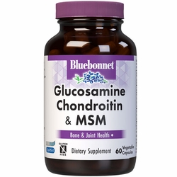 Bluebonnet Nutrition, Glucosamine Chondroitin Plus MSM, 60 Vegetable Capsules