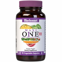 Bluebonnet Nutrition, Maxi One Whole Food-Based Multiple, Iron Free, 90 Vegetable Capsules