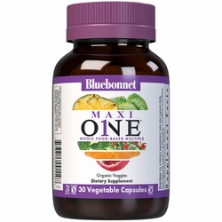 Bluebonnet Nutrition, Maxi One Whole Food-Based Multiple, With Iron, 30 Vegetable Capsules Bluebonnet Nutrition, Maxi One Whole Food-Based Multiple, With Iron, 30 Vegetable Capsules