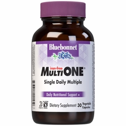 Bluebonnet Nutrition, Multi One Formula, Single Daily Multivitamin & Multimineral, Iron Free, 30 Vegetable Capsules Bluebonnet Nutrition, Multi One Formula, Single Daily Multivitamin & Multimineral, Iron Free, 30 Vegetable Capsules