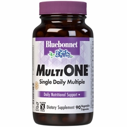 Bluebonnet Nutrition, Multi One Formula, Single Daily Multivitamin & Multimineral, With Iron, 90 Vegetable Capsules
