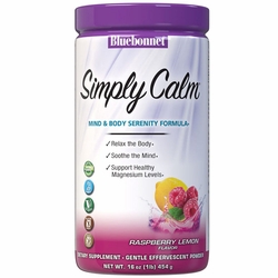 Bluebonnet Nutrition, Simply Calm Magnesium Powder, Raspberry Lemon Flavor, 1 lb Bluebonnet Nutrition, Simply Calm Magnesium Powder, Raspberry Lemon Flavor, 1 lb