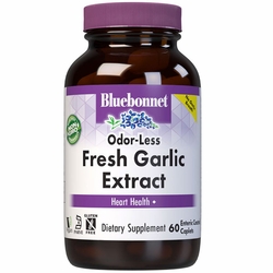 Bluebonnet Nutrition, Standardized Odor-Less Fresh Garlic Extract, 60 Enteric Coated Caplets