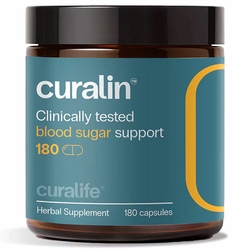 CuraLife, Curalin Blood Sugar Support, Value Size, 180 Capsules CuraLife, Curalin Blood Sugar Support, Value Size, 180 Capsules