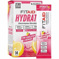 Fitaid, Hydrate Electrolytes Elevated Drink Mix - Pink Himalayan Lemonade, 14 Sticks
