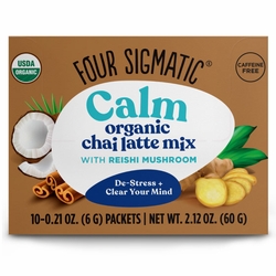 Four Sigmatic, Calm Organic Chai Latte Mix with Reishi Mushroom, Caffeine Free, 10 Packets Four Sigmatic, Calm Organic Chai Latte Mix with Reishi Mushroom, Caffeine Free, 10 Packets