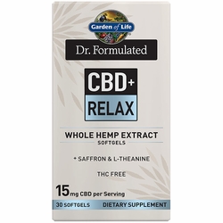 Garden of Life, Dr. Formulated CBD+ Relax, 30 Softgels