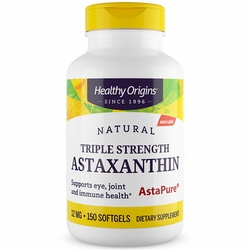 Healthy Origins, Astaxanthin 12 mg Triple Strength, 150 Softgels Healthy Origins, Astaxanthin 12 mg Triple Strength, 150 Softgels